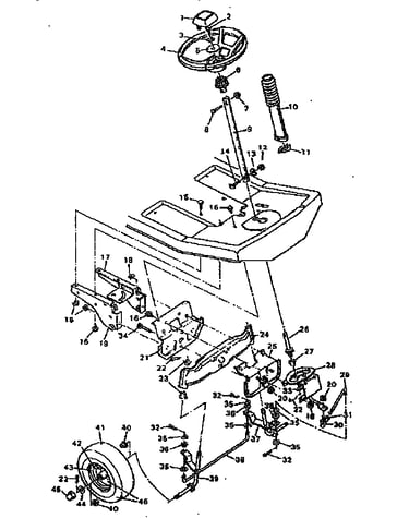 Replacement parts steering system