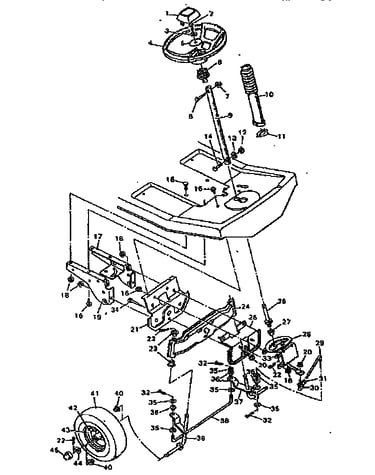 Replacement parts steering system