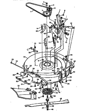 Replacement parts blade housing
