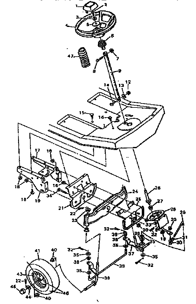 Replacement parts steering system