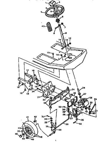 Replacement parts steering system