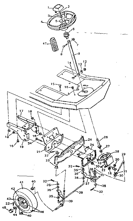 Replacement parts steering system