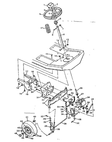 Replacement parts steering system
