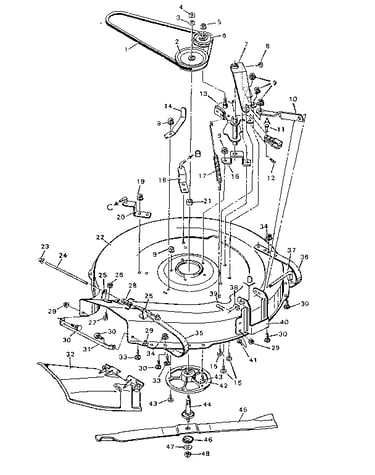 Replacement parts blade housing