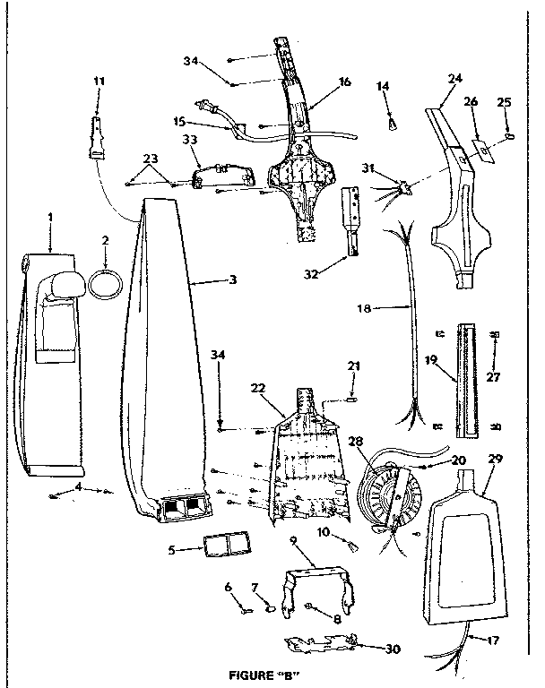 Handle and bag housing