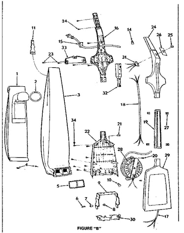 Handle and bag housing