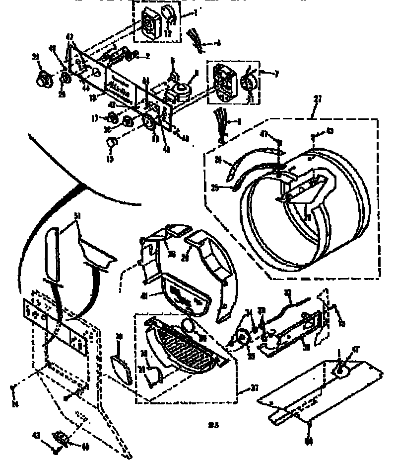 Console controls, drum