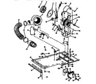 Kenmore 41789690100 dryer motor, blower, belt diagram
