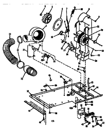 Dryer motor, blower, belt