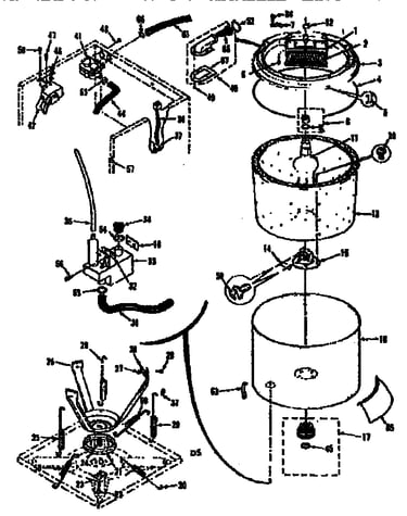 Tubs, water valve, lid switch