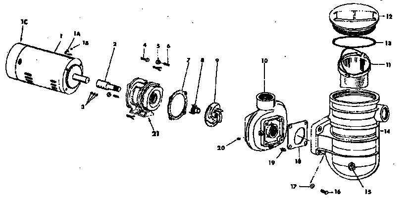 EXPLODED VIEW SEARS CENTRIFUGAL PUMP