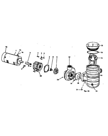 Exploded view sears centrifugal pump