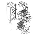 Kenmore 2538365761 cabinet parts diagram