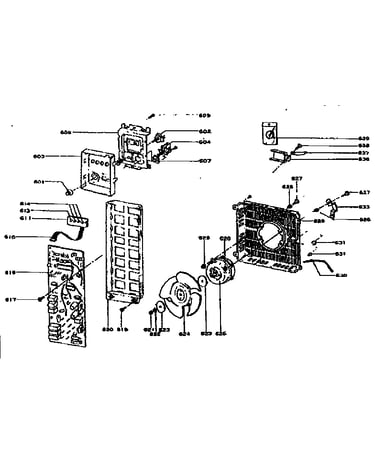 Controller fan motor assembly control panel assembly