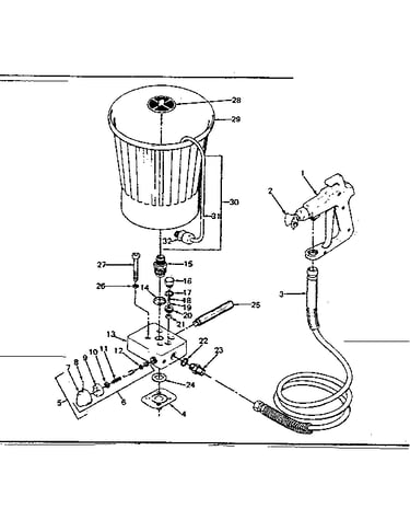 Spray gun and hopper assembly