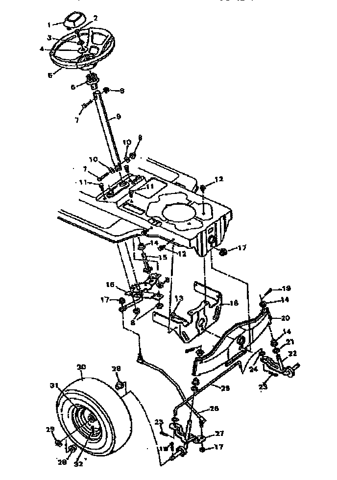 Replacement parts steering system