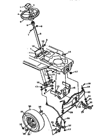Replacement parts steering system