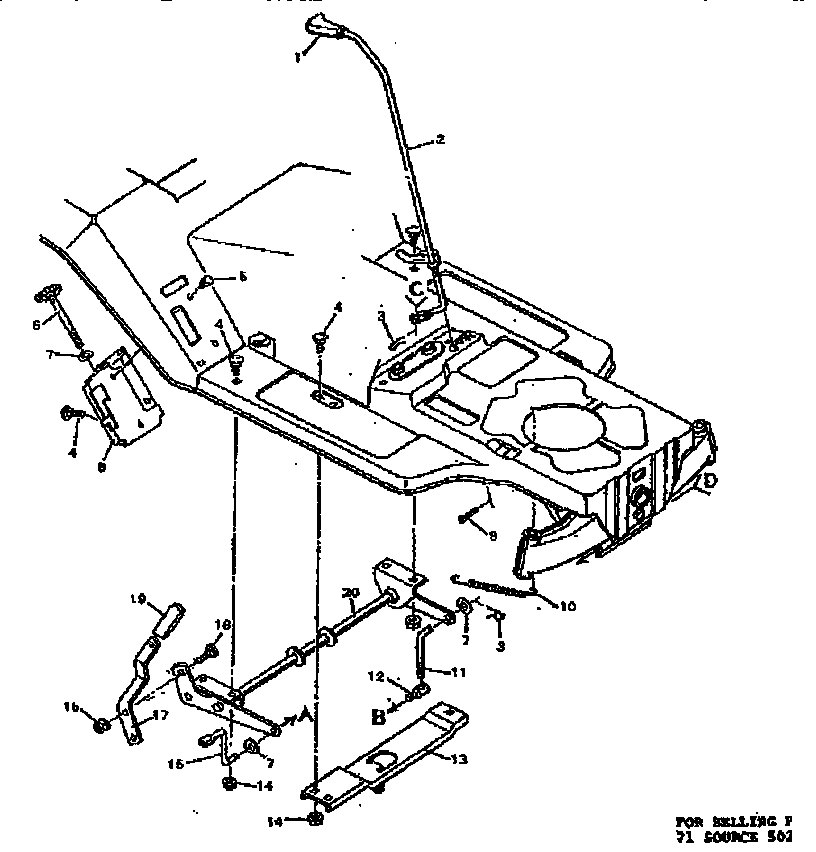 Replacement parts blade housing suspension
