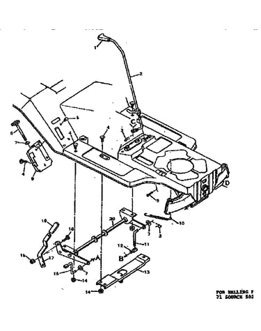 Replacement parts blade housing suspension