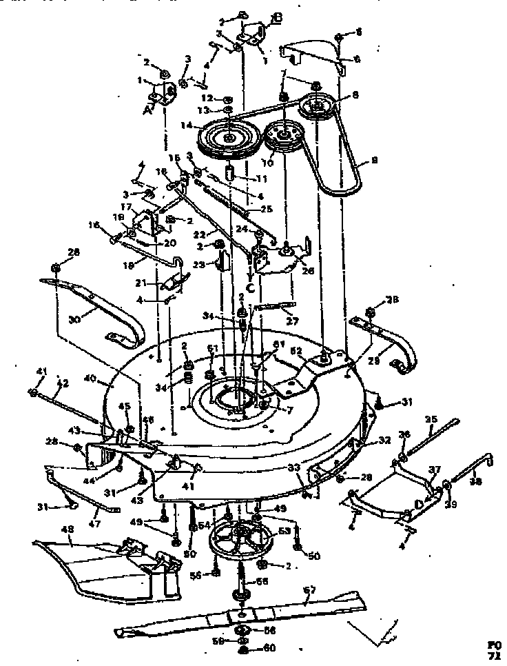 Replacement parts blade housing