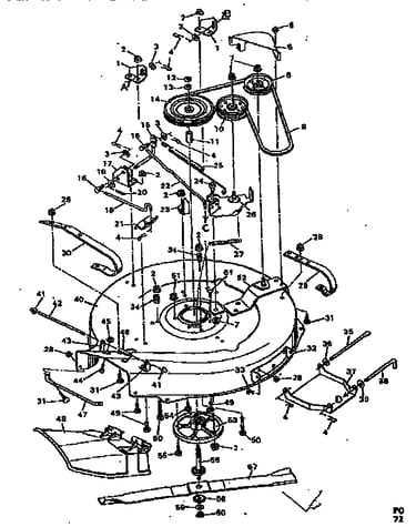 Replacement parts blade housing