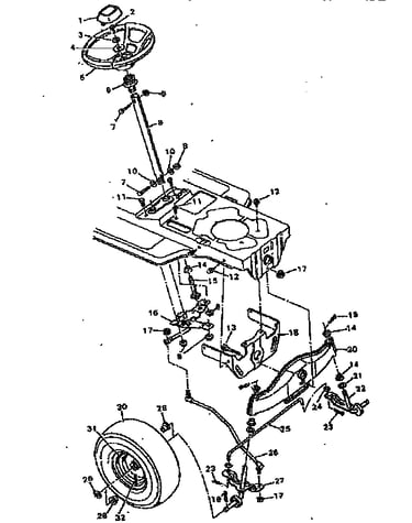 Replacement parts steering system