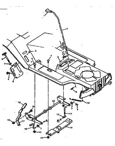 Replacement parts blade housing suspension