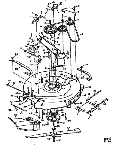 Replacement parts blade housing