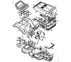 Craftsman 502255780 replacement parts chassis & hood diagram