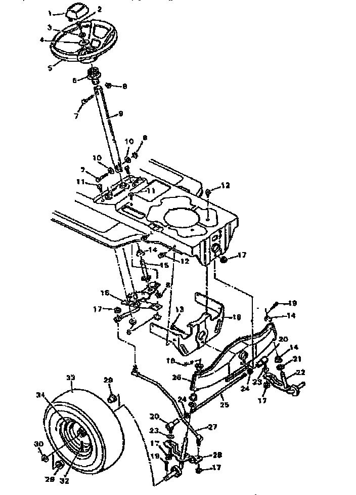 Replacement parts steering system