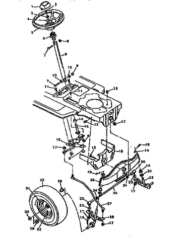 Replacement parts steering system