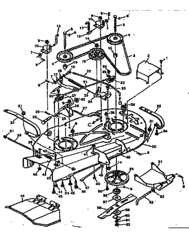 Replacement parts blade housing
