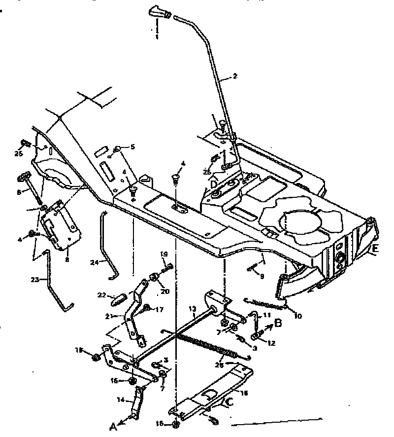 Blade housing suspension