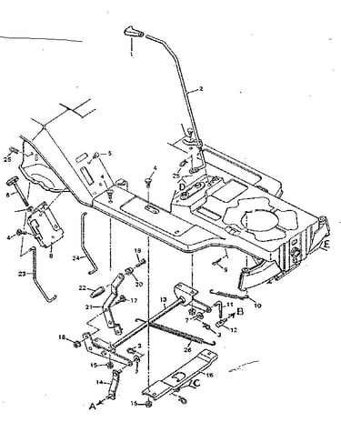 Blade housing suspension