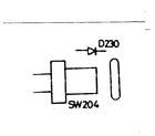 LXI 30492410451 dubbing switch p.c.b. bottom view diagram