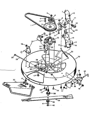 Blade housing bottom half