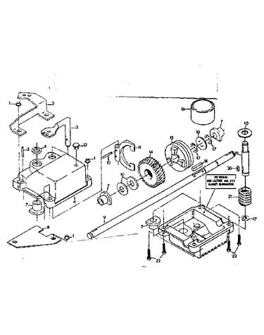 Gear case assembly part number 86617