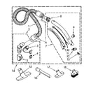 Kenmore 1162497581 hose and attachment parts diagram