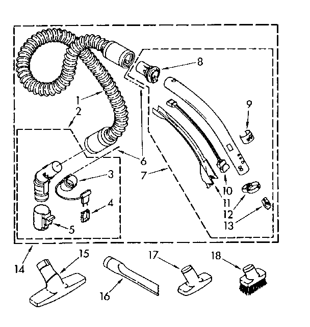 HOSE AND ATTACHMENT PARTS