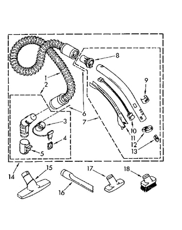Hose and attachment parts