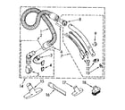 Kenmore 1162641381 hose and attachment parts diagram