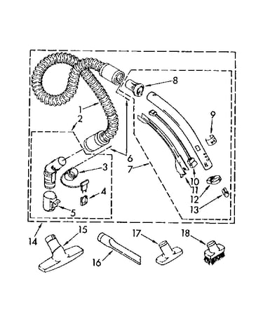 Hose and attachment parts