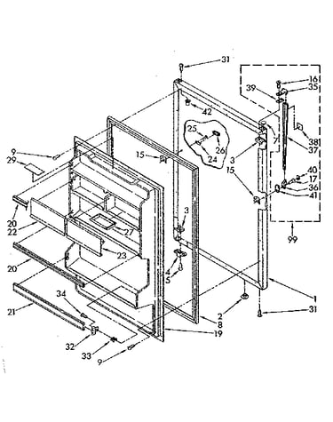 Refrigerator door parts