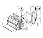 Kenmore 1068378551 freezer door parts diagram