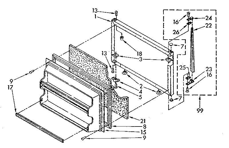 Freezer door parts