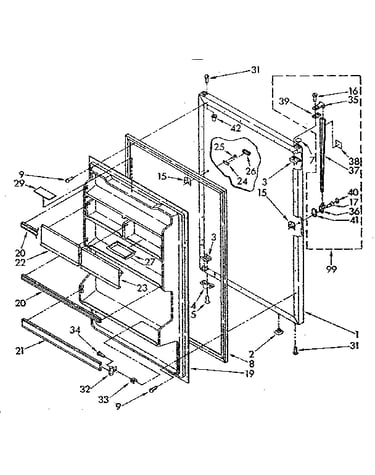 Refrigerator door parts