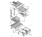 Kenmore 1068678410 shelves and accessories diagram