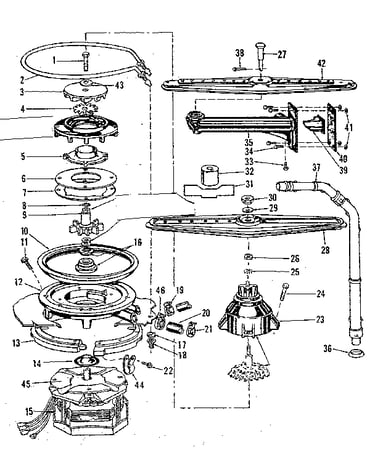 Motor, heater, and spray arm details