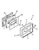 Oven door section 911.6158511, 911.6178511