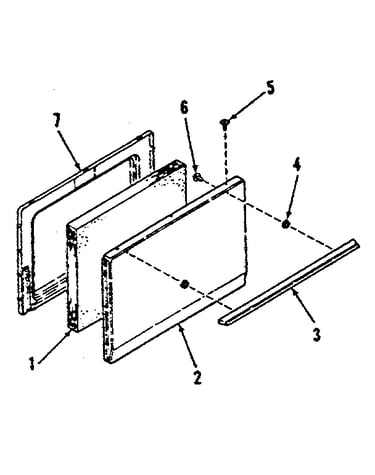 Oven door section